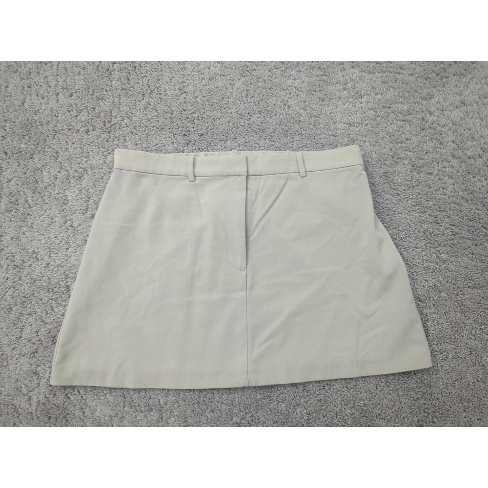 Abercrombie & Fitch Tailored Skirt Womens L Beige A-Line Mini Lined Corporate